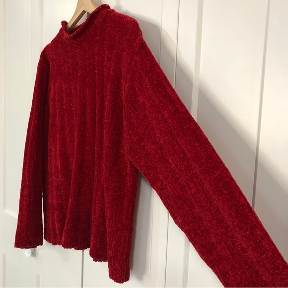 Vintage Northern Reflections oversized red chenille sweater - Picture 4 of 11